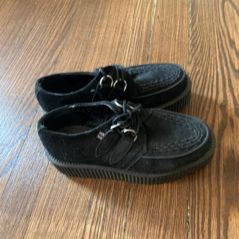 T.U.K. Black Mondo Platform Suede Creepers 8 / 39